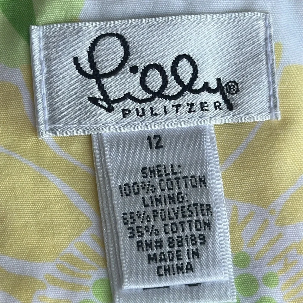 Vintage Lilly Pulitzer pastel floral A-line cotton skirt
